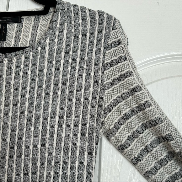 BCBGMAXAZRIA Marlin Ivory/Black Dress - Picture 7 of 9